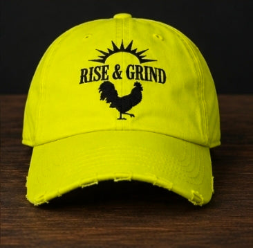 Yellow Distressed Grinding Cap