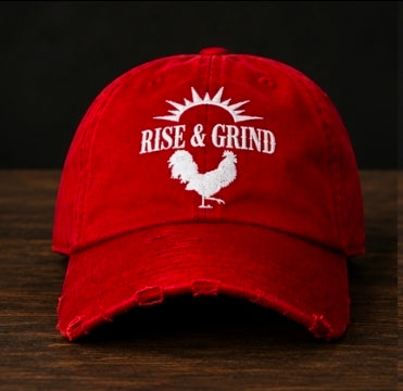 Red Distressed Grinding Cap